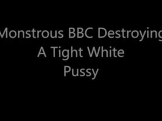 Potworny bbc destroying za ciasne białe cipka