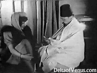 Antigo x classificado vídeo 1920s - a depilar, com o punho, a foder