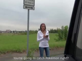 Stupendous marvellous pokemon medžiotojas krūtinga gražus convinced į šūdas nepažįstamasis į driving furgonas