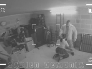 CCTV footage of inviting teen Sabien Demonia getting fucked in ass by school worker